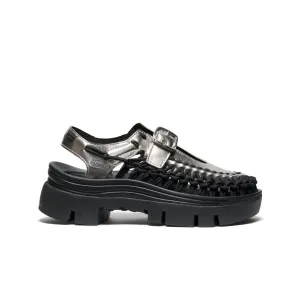 All Gender UNEEK PLT Mary Jane Sneaker  |  Silver/Black KEEN