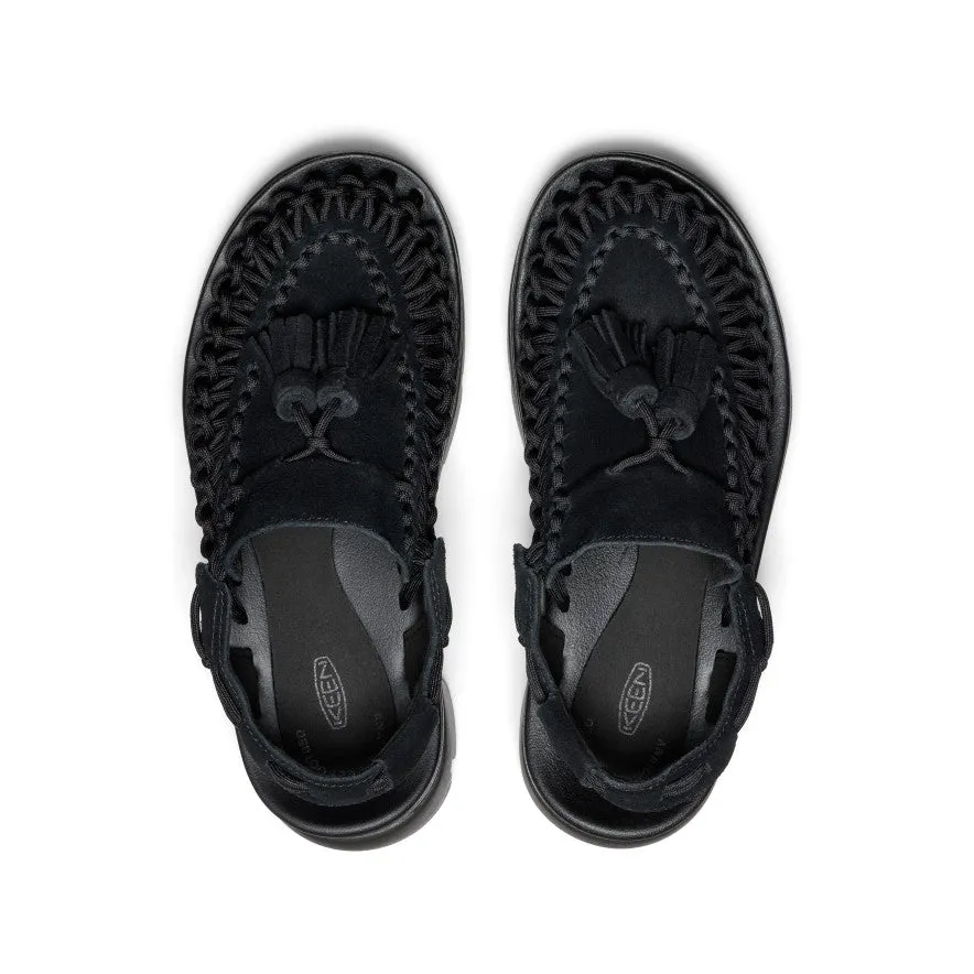 All Gender UNEEK PLT Tassel Sneaker  |  Black/Black KEEN