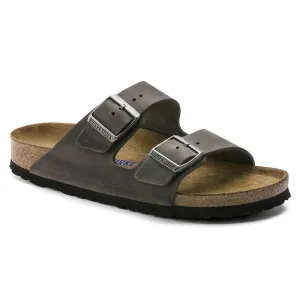 Birkenstock Womens Arizona Soft Footbed Oiled Leather - Regular/WIde - Iron