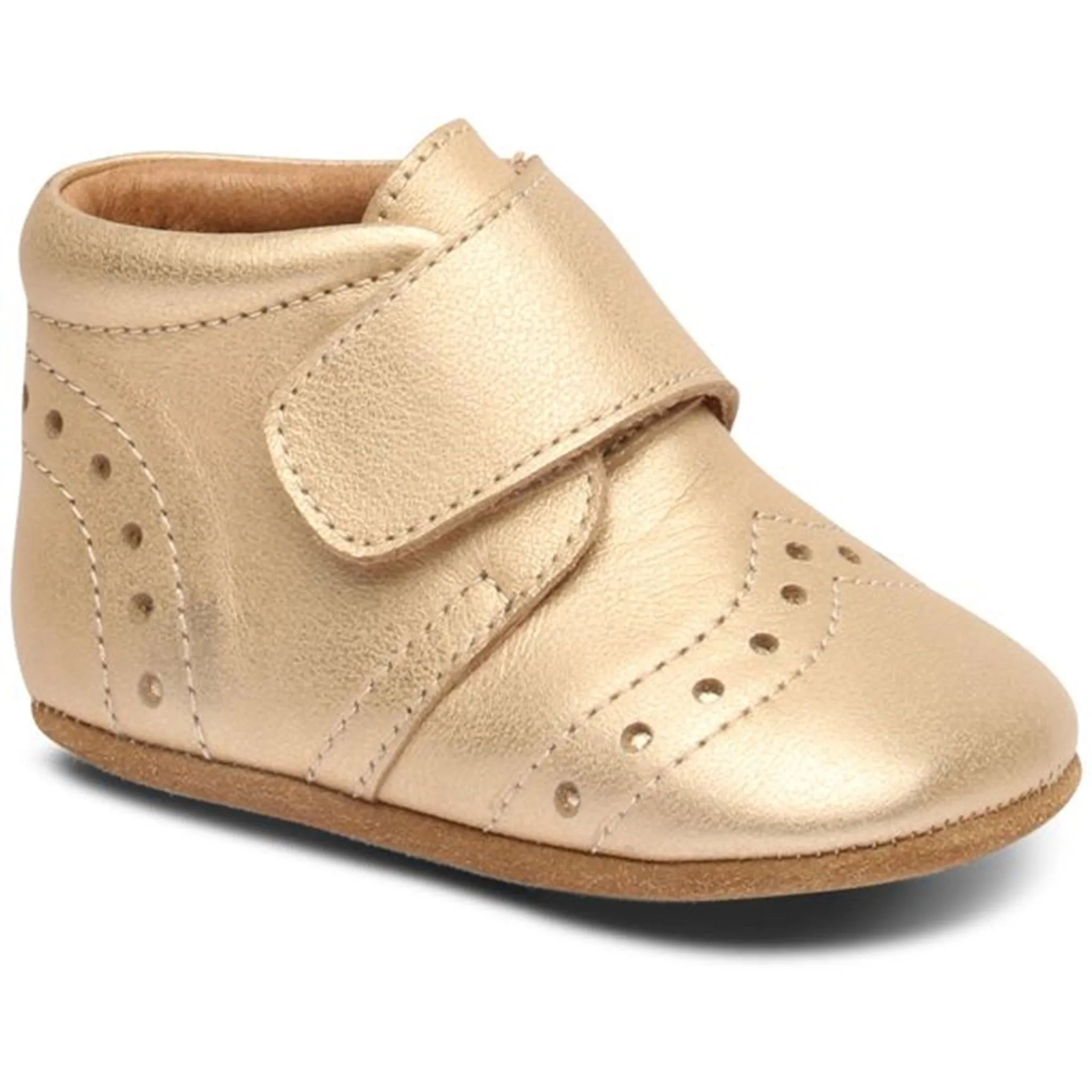 Bisgaard Indoor Shoes Velcro Petit Gold