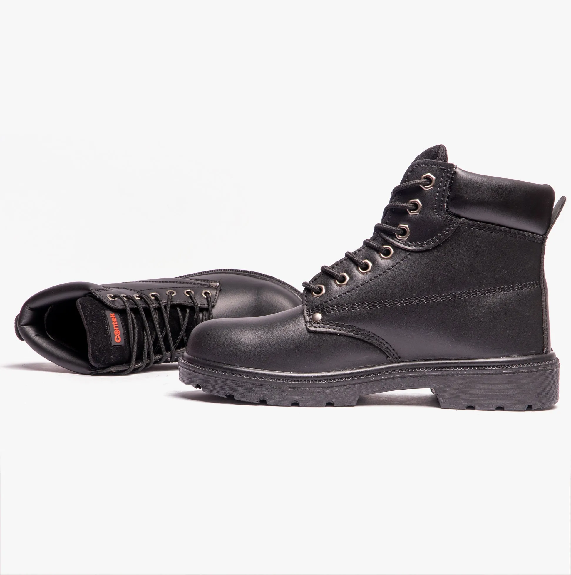 Centek FS331 Unisex Leather Safety Boots Black
