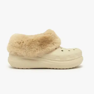 Crocs 208446-2Y2 FUREVER CRUSH Womens Clogs Bone