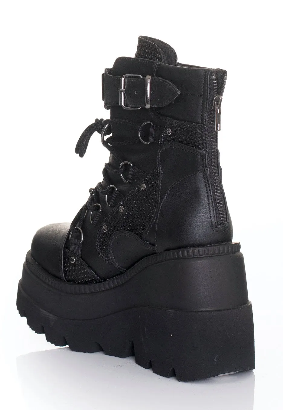 DemoniaCult - Shaker 60 Black Vegan Leather - Girl Shoes