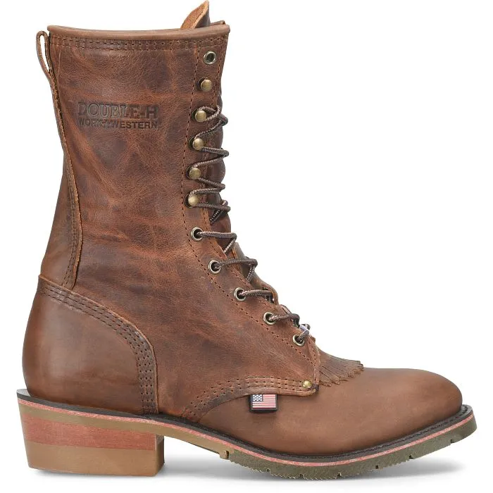 Double H Men's Lewis 9" U Toe Packer Western Work Boot - Brown - DH3706