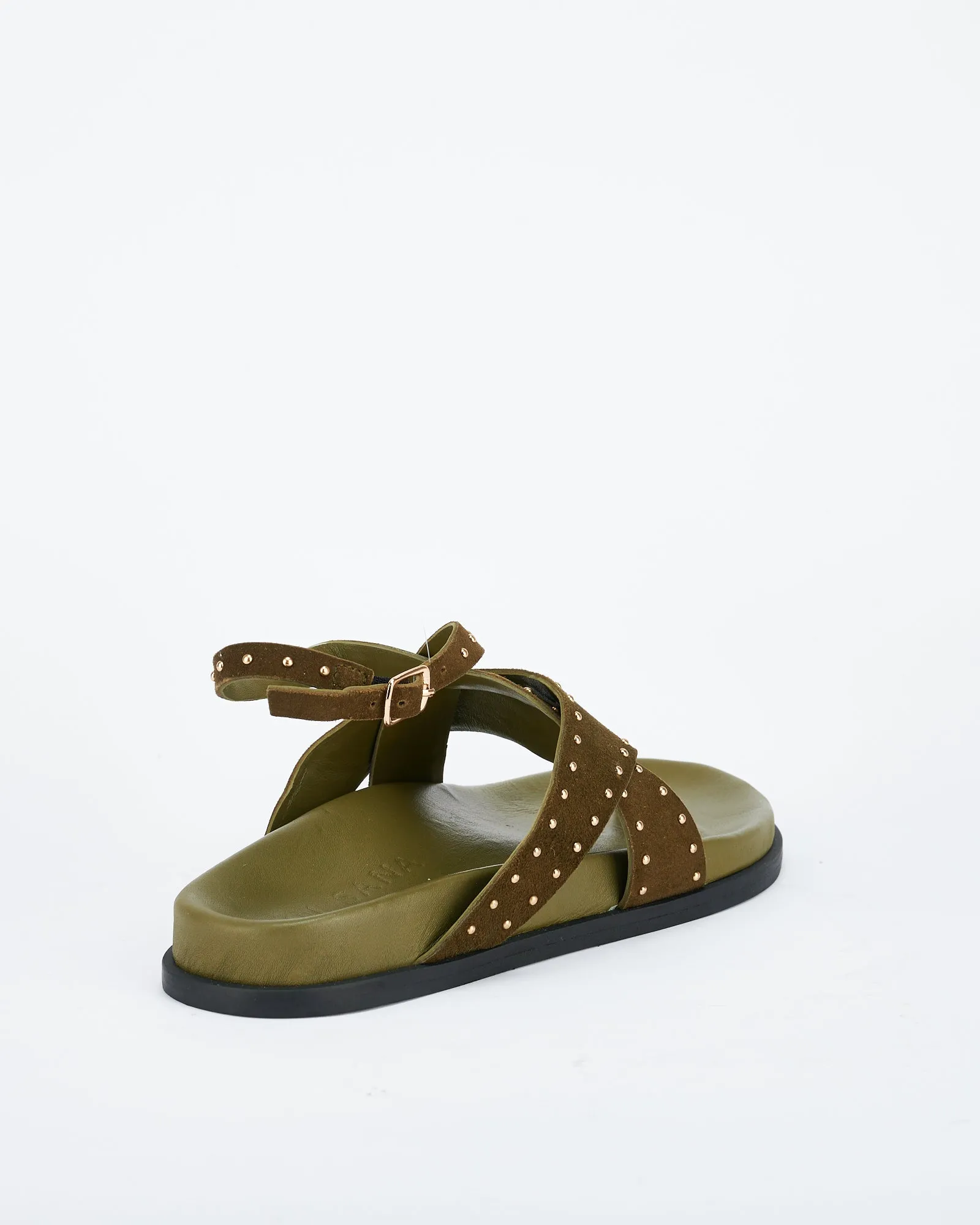 Faust Footbed Olive Suede/Gold SOL SANA