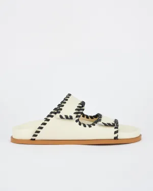 Fontelina Footbed Off White / Black Trim SOL SANA