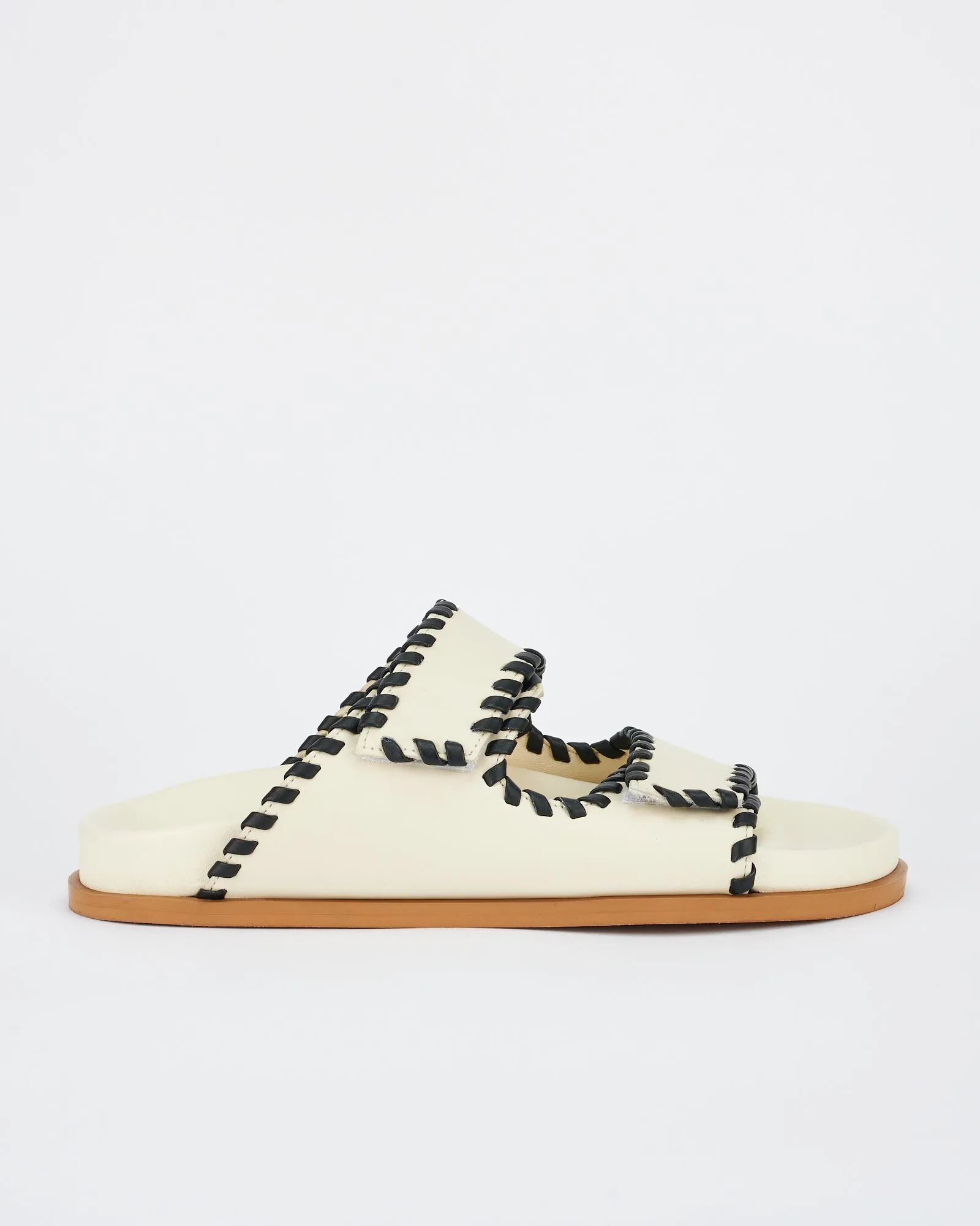 Fontelina Footbed Off White / Black Trim SOL SANA