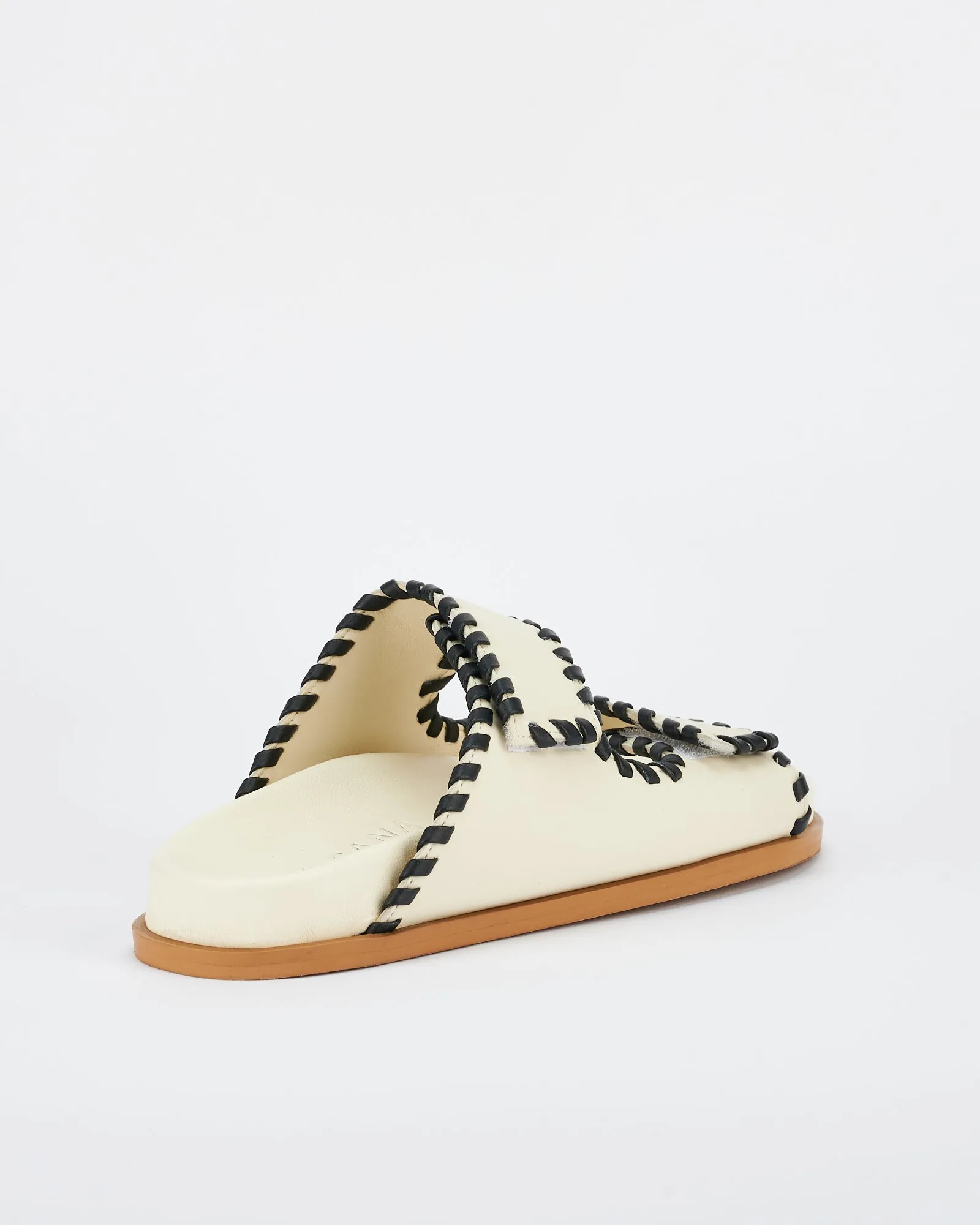 Fontelina Footbed Off White / Black Trim SOL SANA