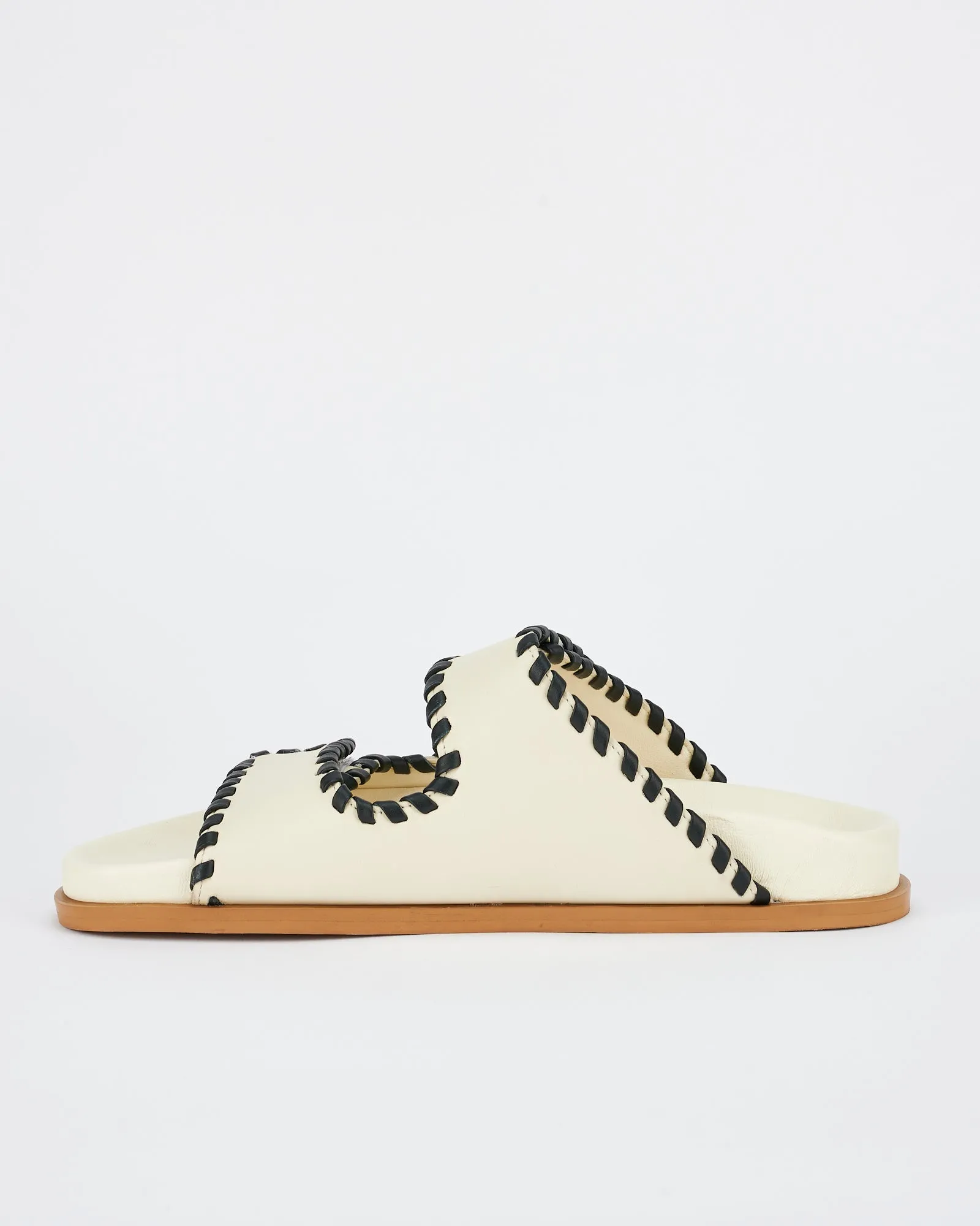 Fontelina Footbed Off White / Black Trim SOL SANA