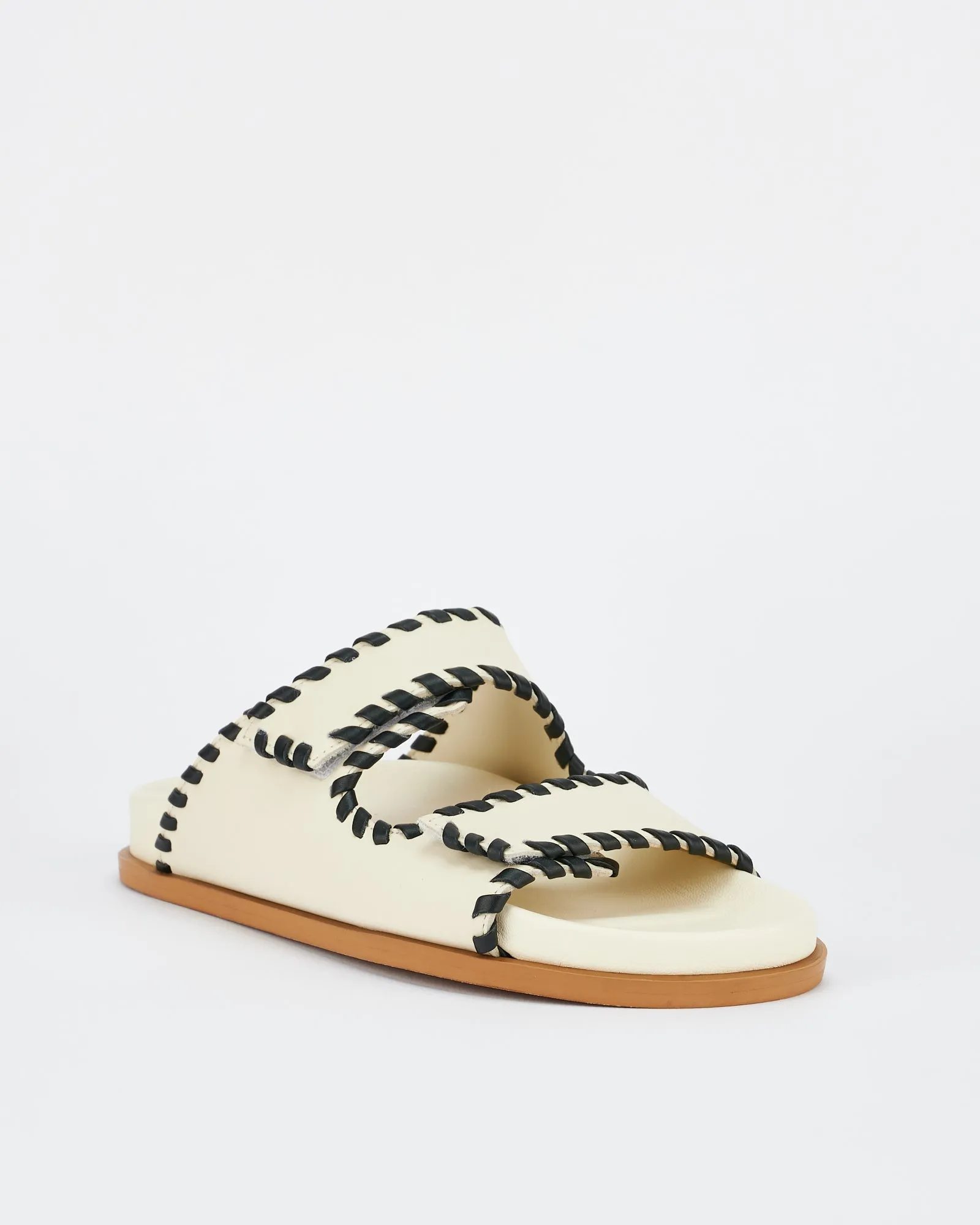 Fontelina Footbed Off White / Black Trim SOL SANA