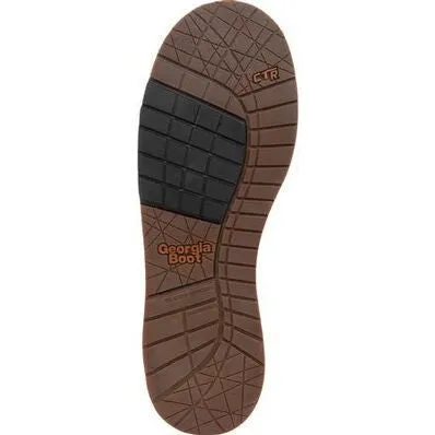 Georgia Men's Amped Lightweight 10" Waterproof Wellington Work Boot- Brown- GB00369