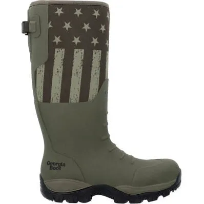Georgia Men's Gbr Rubber 16" Waterproof Pull On Work Boot -Dark Green- GB00559