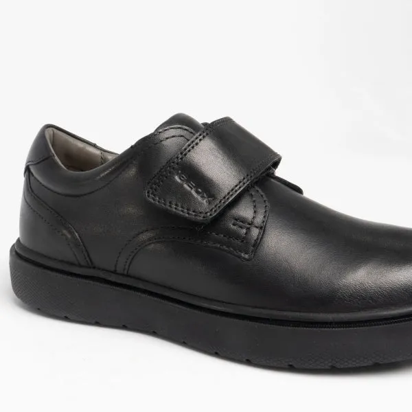 GEOX RIDDOCK Boys Single Strap School Shoes Black