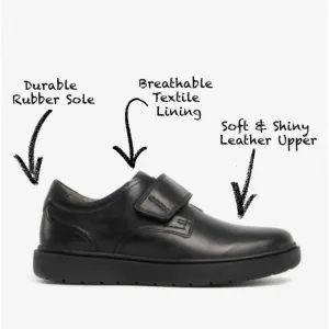 GEOX RIDDOCK Boys Single Strap School Shoes Black