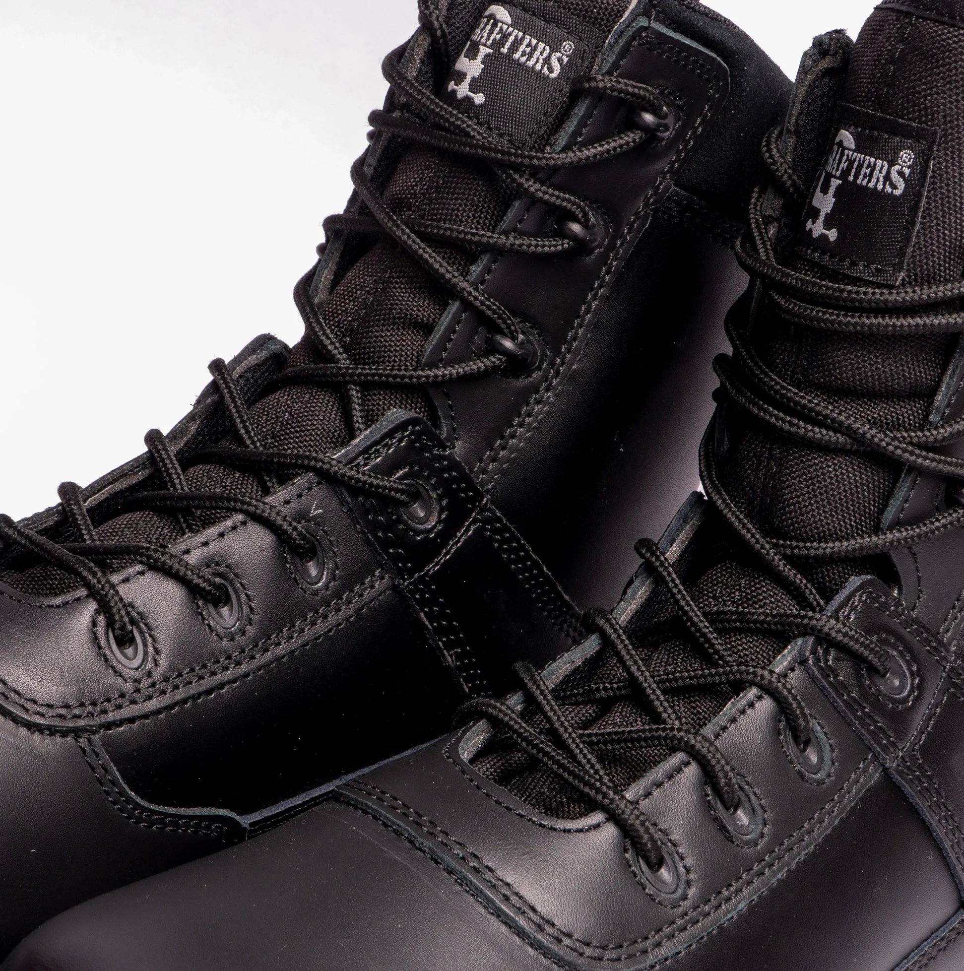 Grafters AMBUSH Unisex Waterproof Leather Work Boots Black