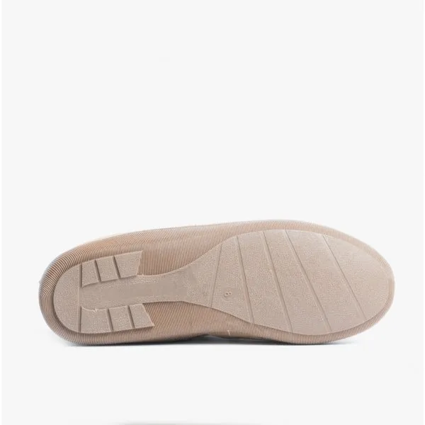 Hush Puppies ARNOLD Mens Suede Full Slippers Tan