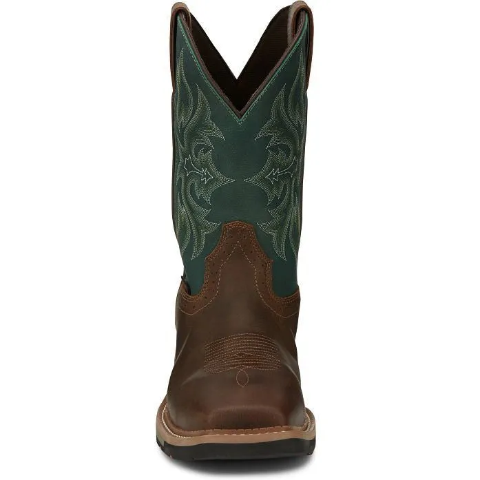 Justin Men's Bolt 11" Composite Toe Waterproof Western Work Boot -Tan- SE4105