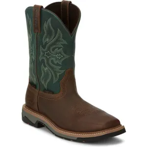 Justin Men's Bolt 11" Composite Toe Waterproof Western Work Boot -Tan- SE4105