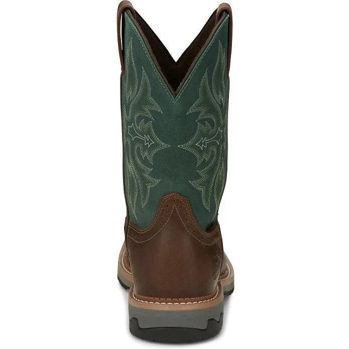 Justin Men's Bolt 11" Composite Toe Waterproof Western Work Boot -Tan- SE4105