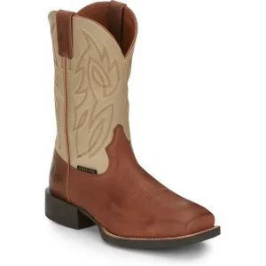 Justin Men's Canter 11" Steel Toe Slip Resistant Western Work Boot -Brown- SE4511