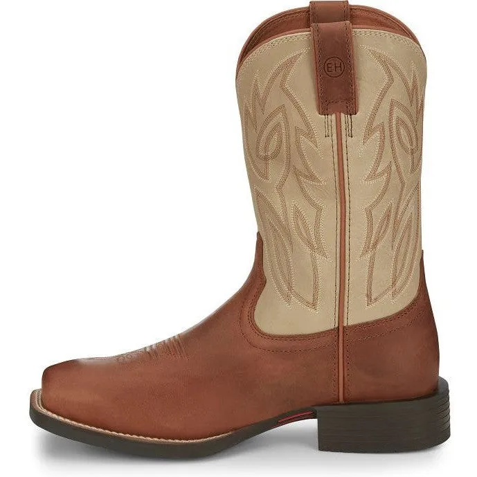 Justin Men's Canter 11" Steel Toe Slip Resistant Western Work Boot -Brown- SE4511