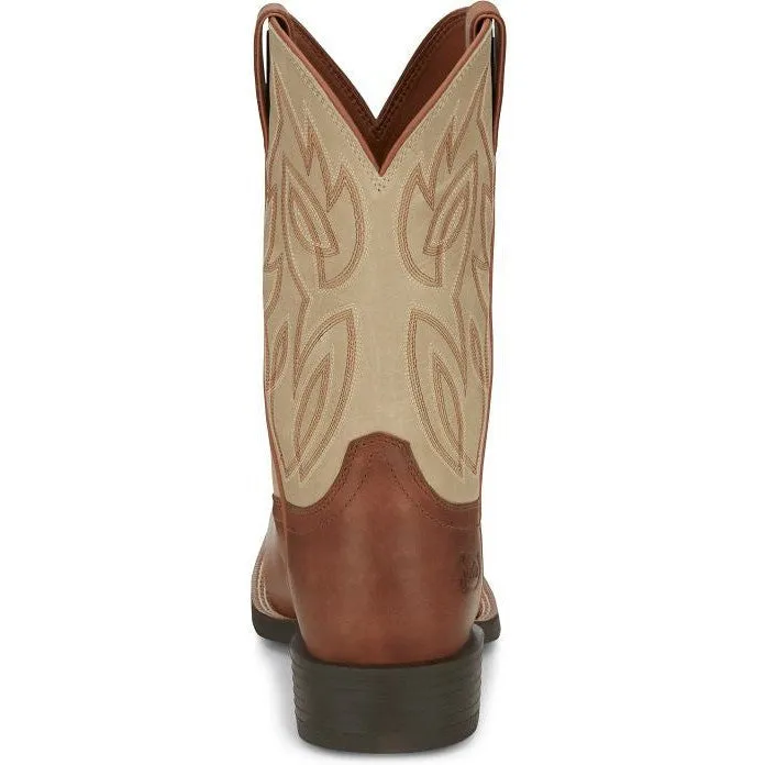 Justin Men's Canter 11" Steel Toe Slip Resistant Western Work Boot -Brown- SE4511