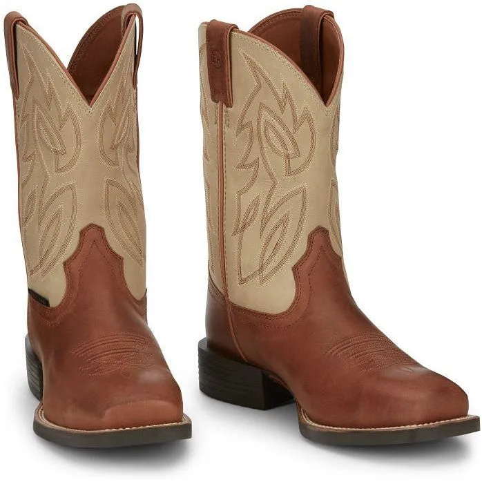 Justin Men's Canter 11" Steel Toe Slip Resistant Western Work Boot -Brown- SE4511