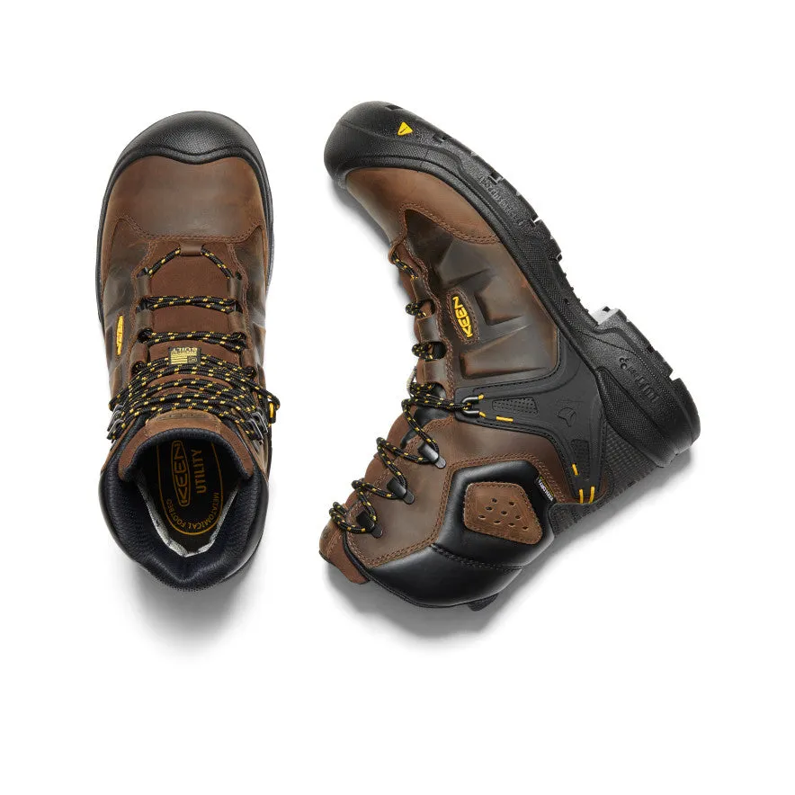 Keen Men's Dover 8" Insulated Waterproof Boot (Carbon Toe)  |  Dark Earth/Black