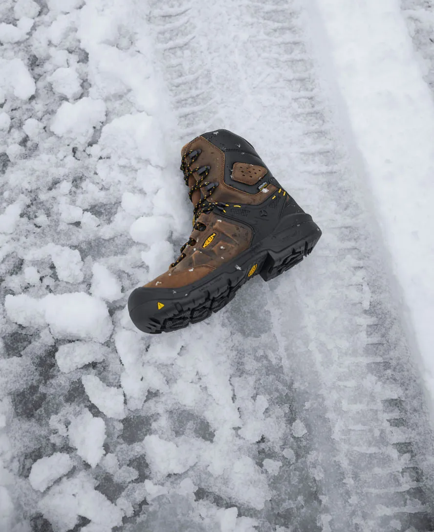 Keen Men's Dover 8" Insulated Waterproof Boot (Carbon Toe)  |  Dark Earth/Black