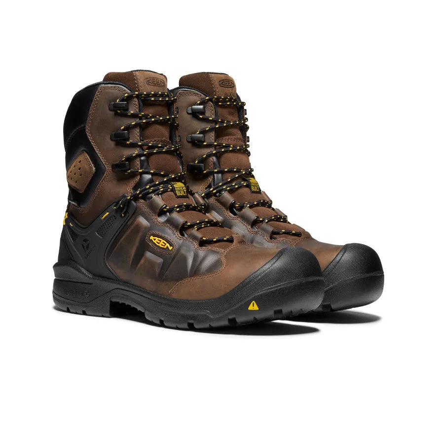 Keen Men's Dover 8" Insulated Waterproof Boot (Carbon Toe)  |  Dark Earth/Black