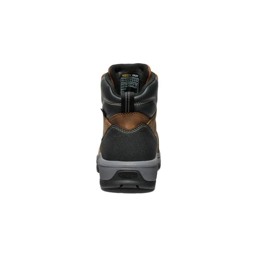 Keen Men's Evanston 6" Waterproof Boot (Carbon Toe)  |  Bison/Black