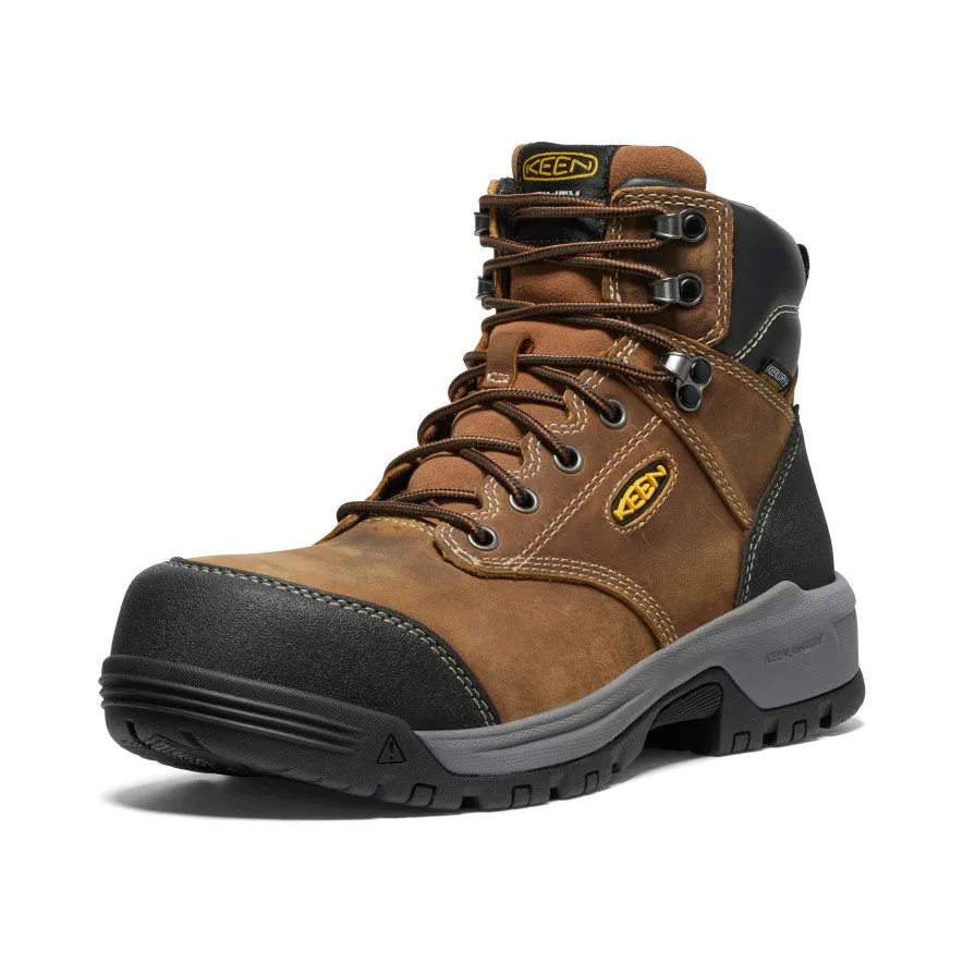Keen Men's Evanston 6" Waterproof Boot (Carbon Toe)  |  Bison/Black
