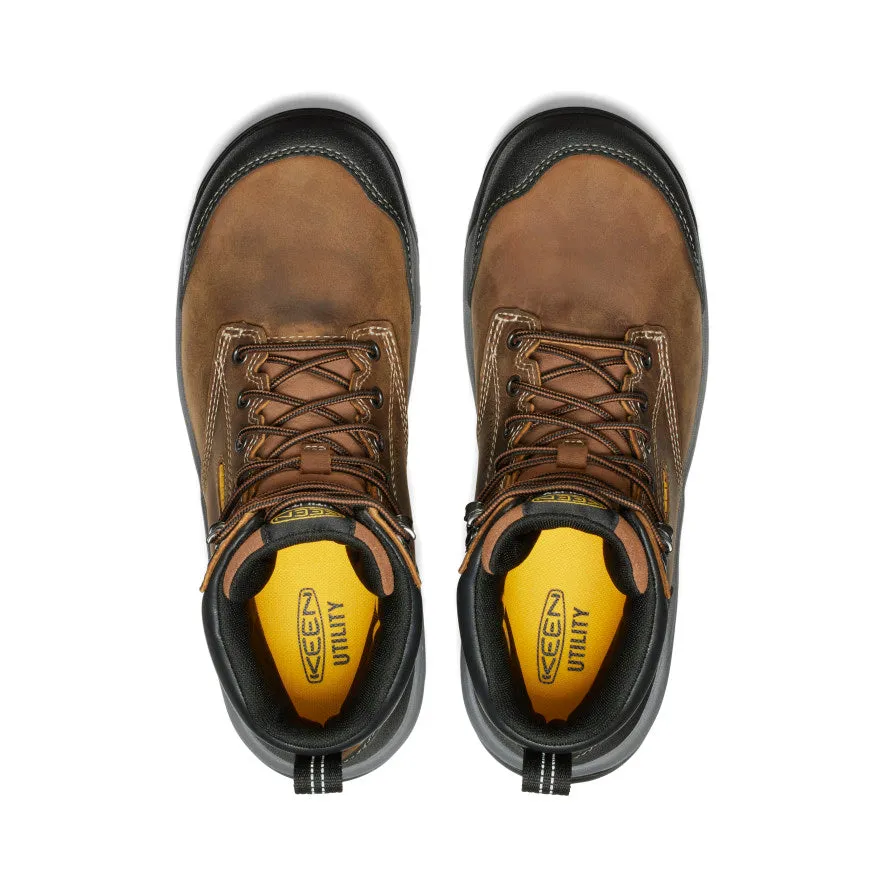 Keen Men's Evanston 6" Waterproof Boot (Carbon Toe)  |  Bison/Black