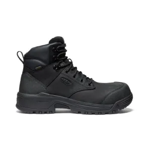 Keen Men's Evanston 6" Waterproof Boot (Carbon Toe)  |  Black/Black