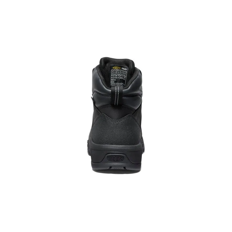 Keen Men's Evanston 6" Waterproof Boot (Carbon Toe)  |  Black/Black