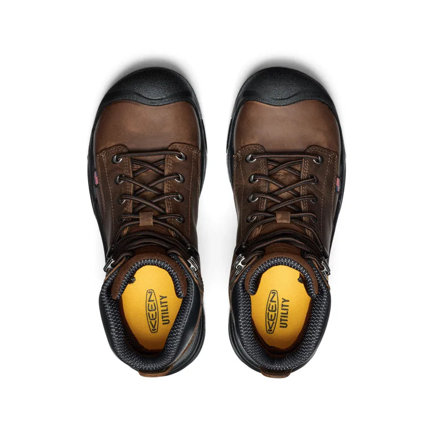 Keen Men's Mt Vernon II 6" Waterproof Boot (Steel Toe)  |  Dark Earth/Black