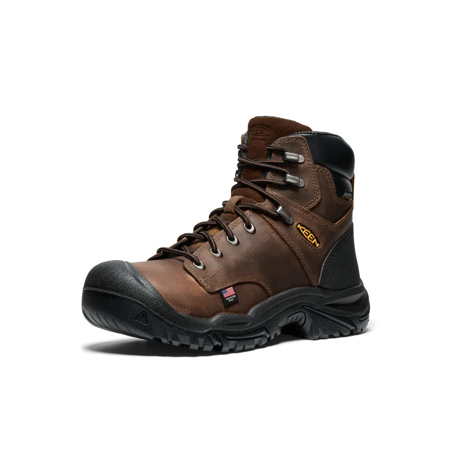 Keen Men's Mt Vernon II 6" Waterproof Boot (Steel Toe)  |  Dark Earth/Black