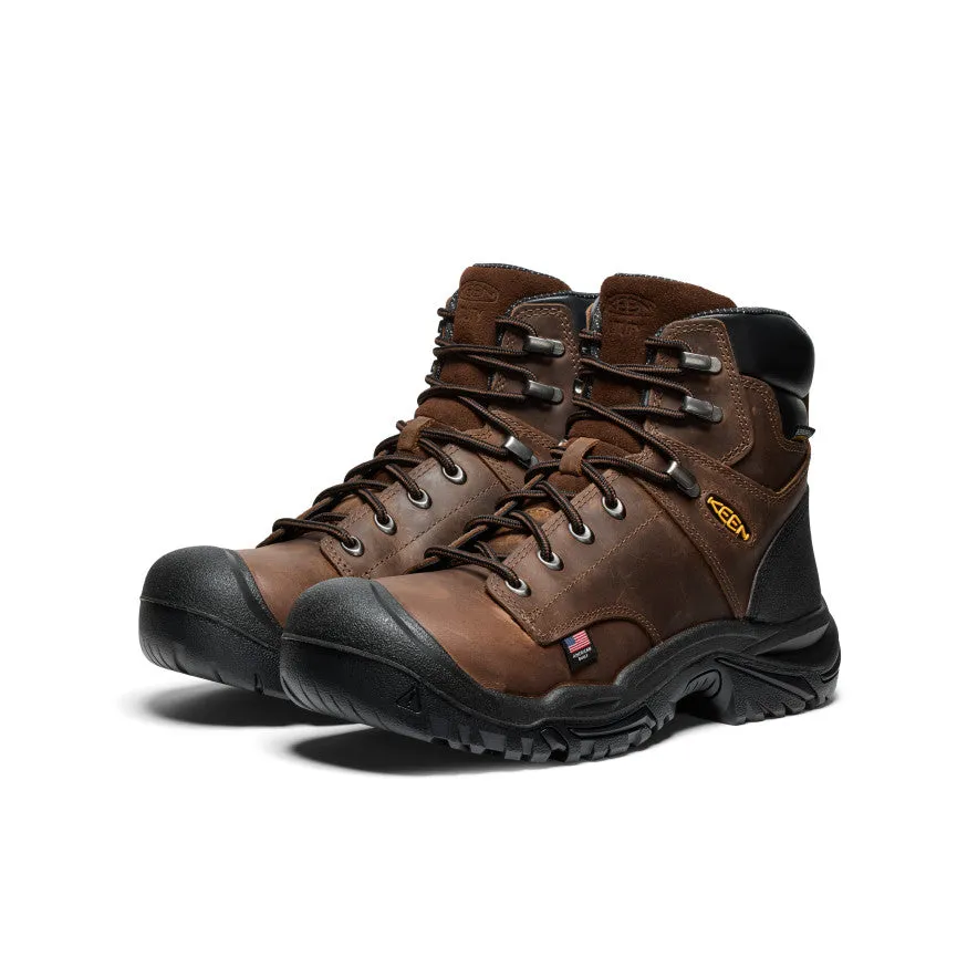 Keen Men's Mt Vernon II 6" Waterproof Boot (Steel Toe)  |  Dark Earth/Black