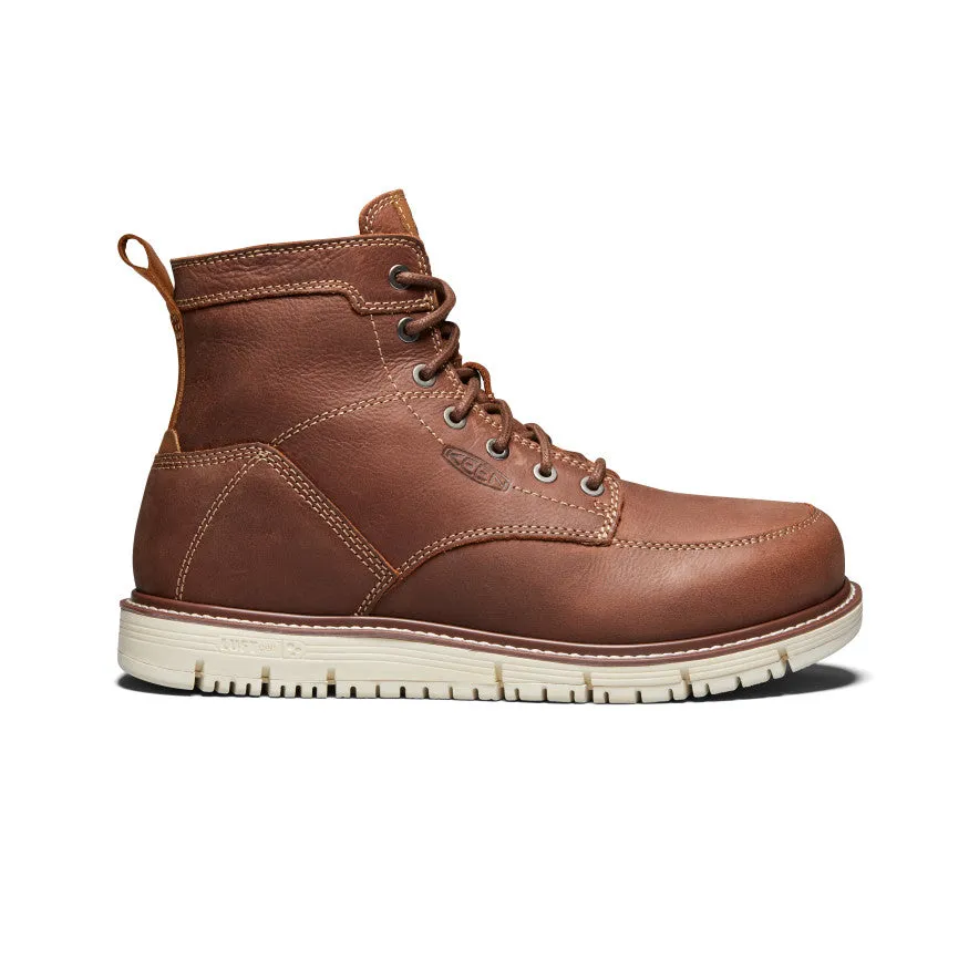 Keen Men's San Jose 6" Boot (Soft Toe)  |  Gingerbread/Off White
