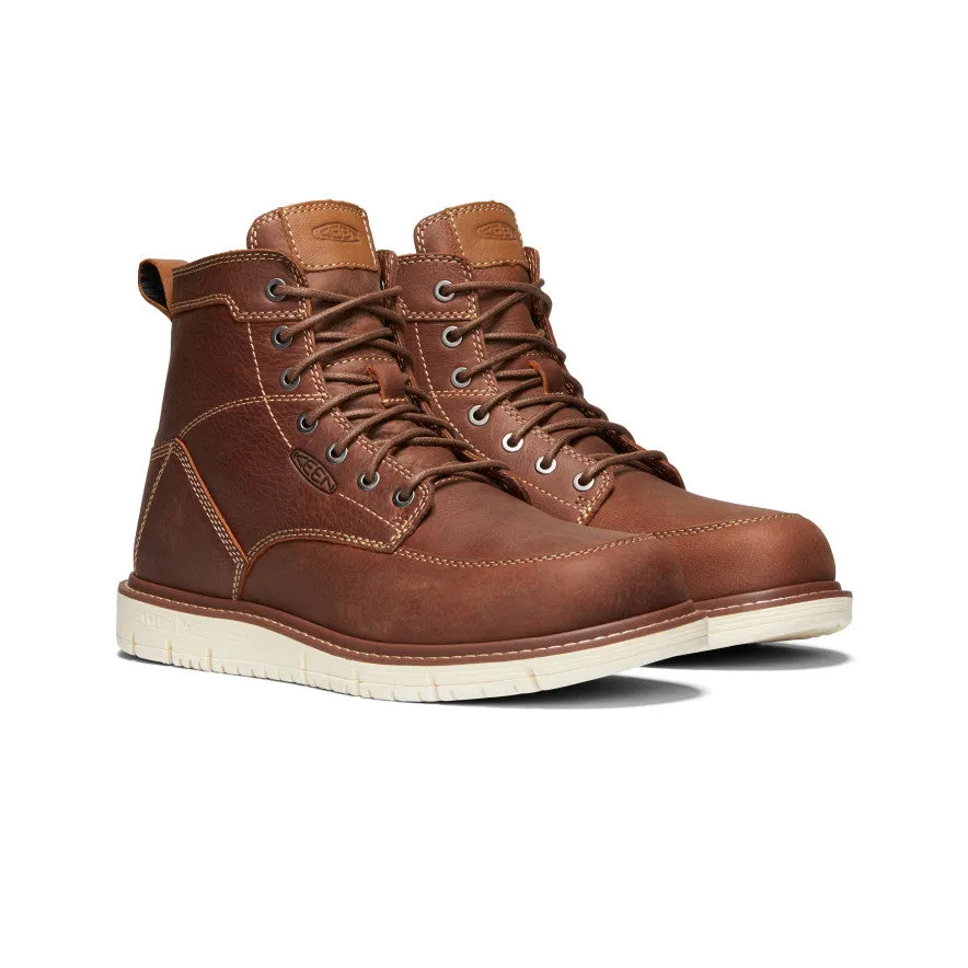 Keen Men's San Jose 6" Boot (Soft Toe)  |  Gingerbread/Off White