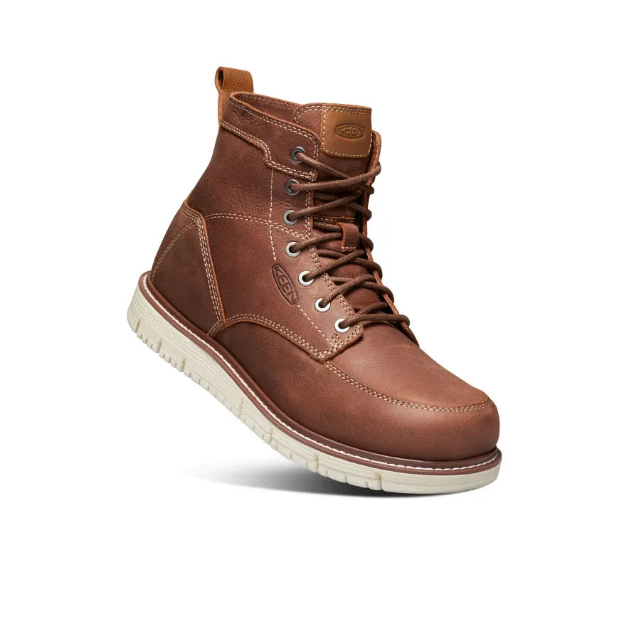 Keen Men's San Jose 6" Boot (Soft Toe)  |  Gingerbread/Off White