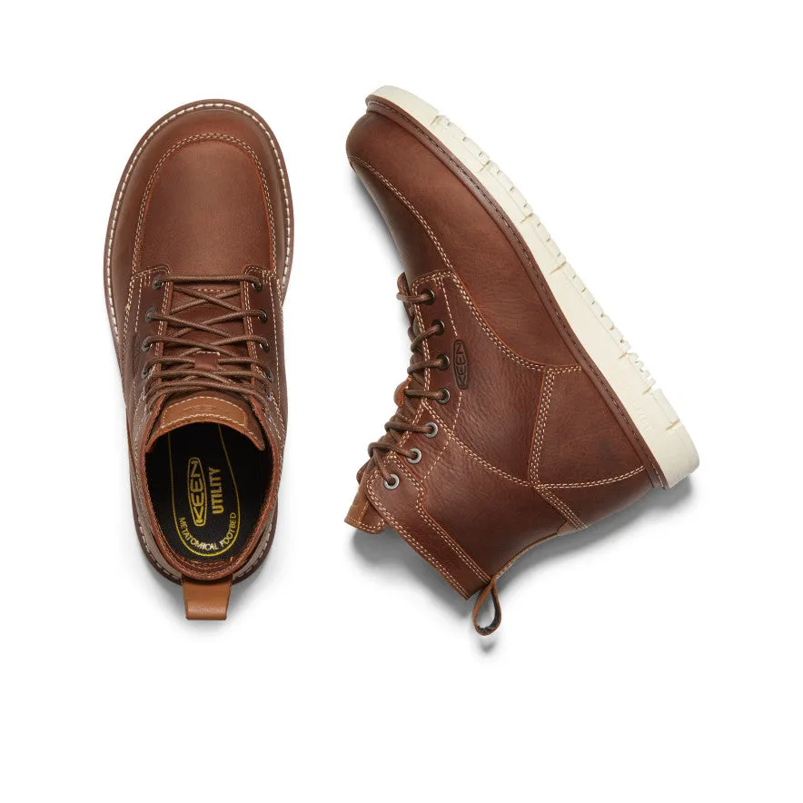 Keen Men's San Jose 6" Boot (Soft Toe)  |  Gingerbread/Off White