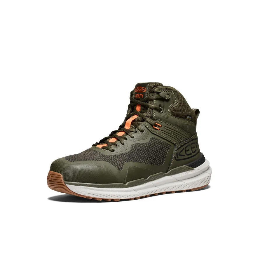 Keen Men's Synchro Waterproof Work Boot (Carbon Toe)  |  Forest Night/Gum