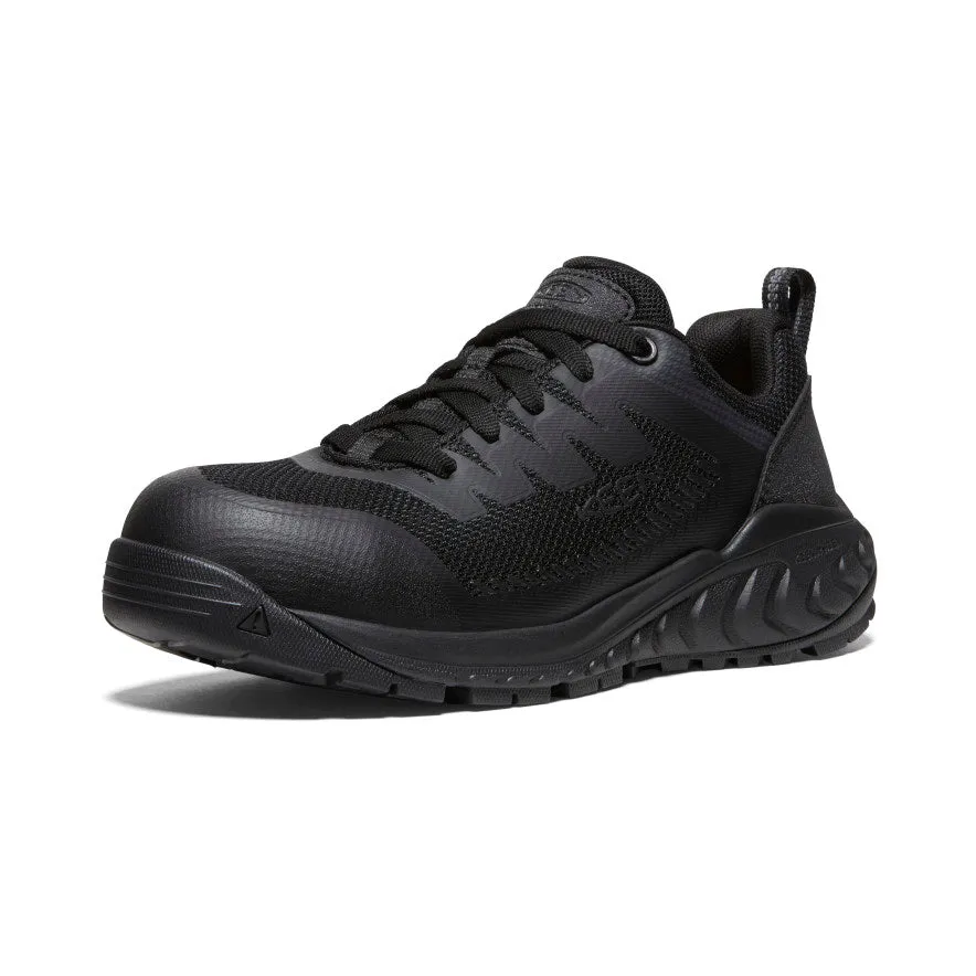 Keen Women's Arvada ESD Work Sneaker (Carbon Toe)  |  Black/Black