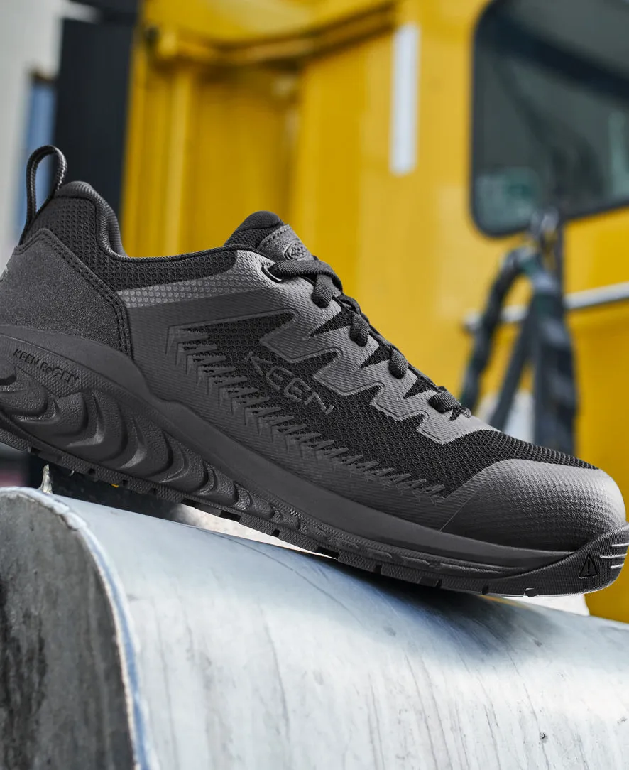 Keen Women's Arvada ESD Work Sneaker (Carbon Toe)  |  Black/Black
