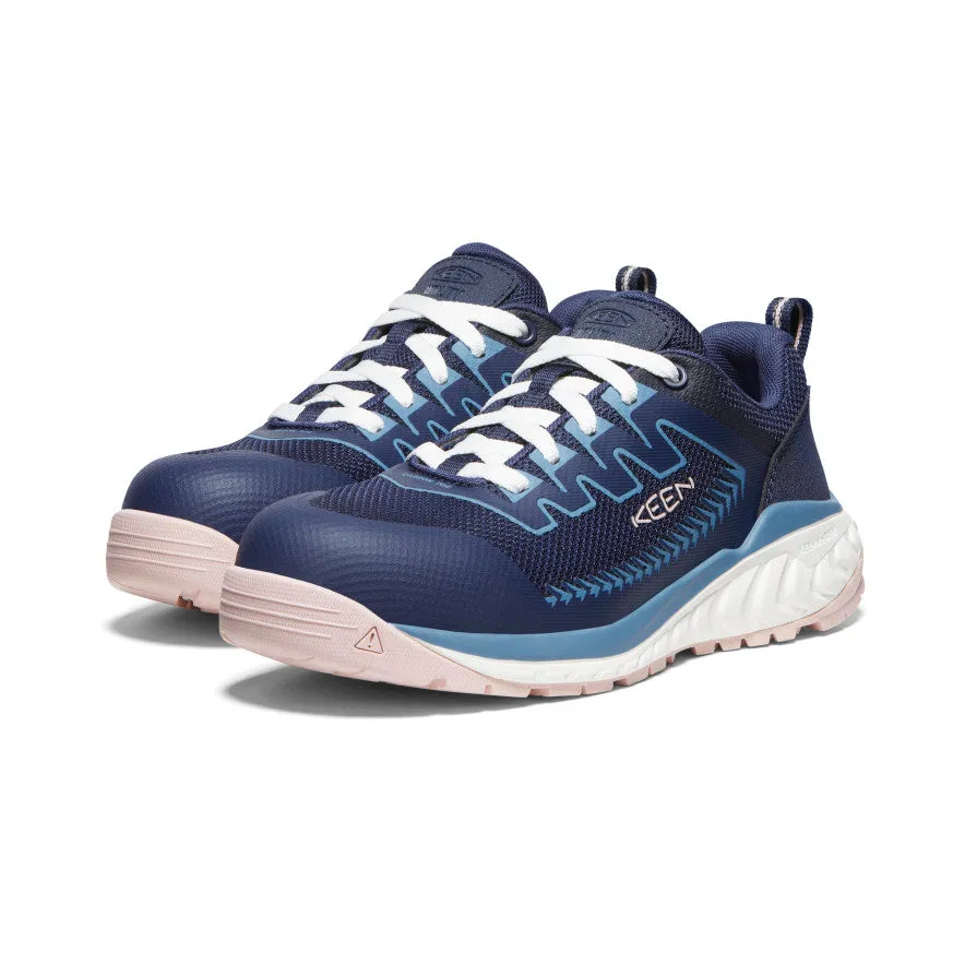 Keen Women's Arvada Work Sneaker (Carbon Toe)  |  Naval Academy/Peach Whip