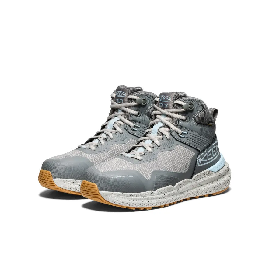 Keen Women's Synchro Waterproof Work Boot (Carbon Toe)  |  Steel Grey/Gum