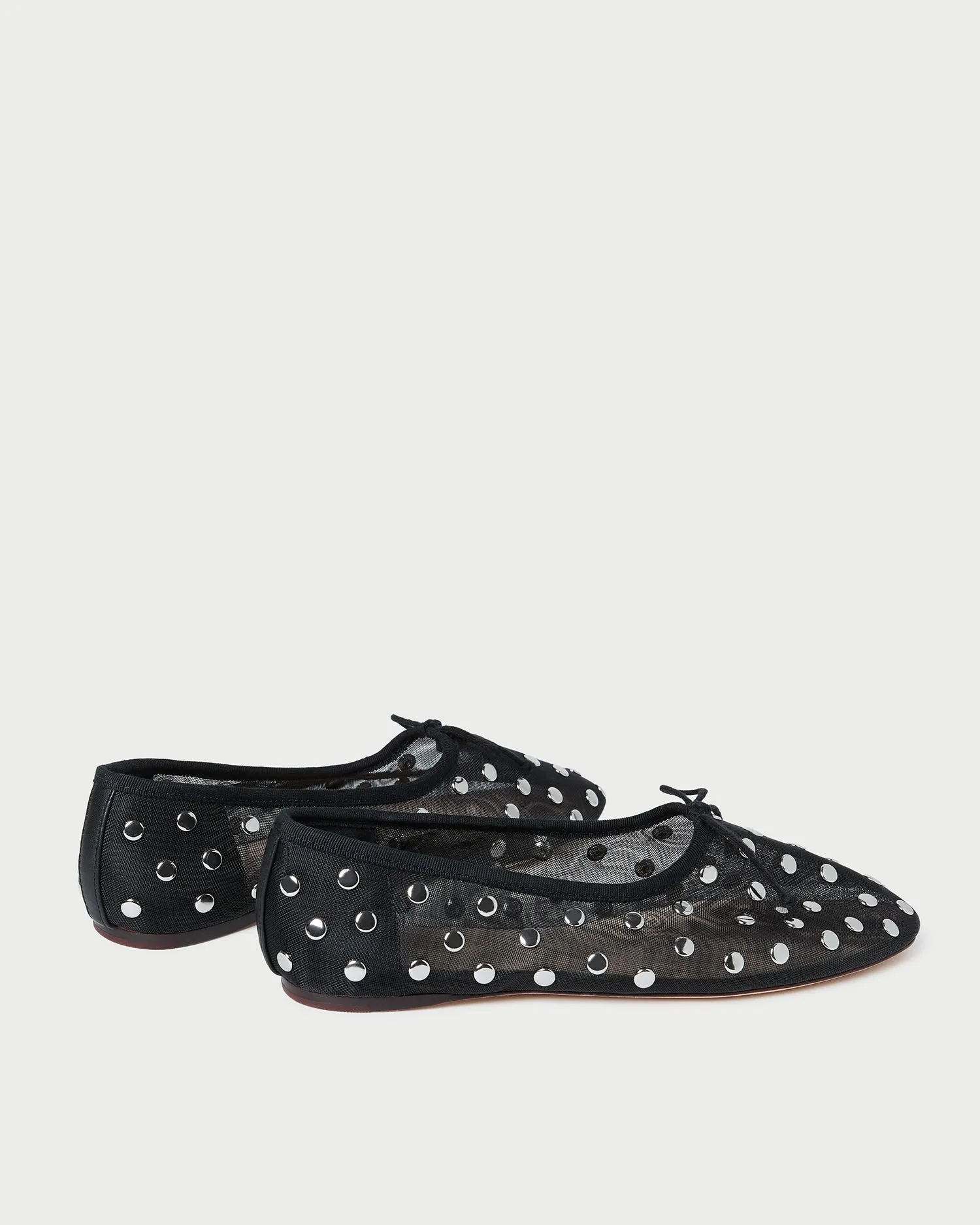 Landon Black/Silver Mesh Ballet Flat -LOEFFLER RANDALL