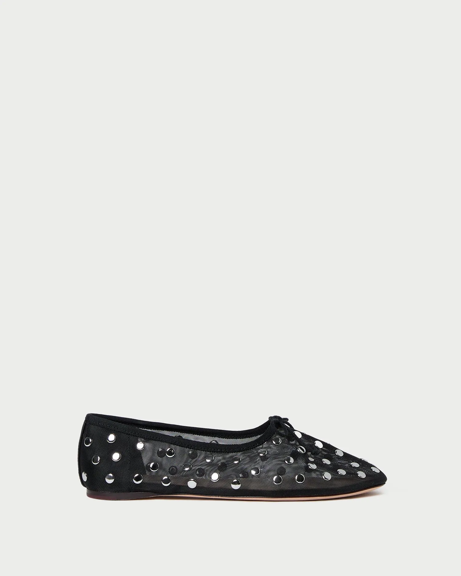 Landon Black/Silver Mesh Ballet Flat -LOEFFLER RANDALL