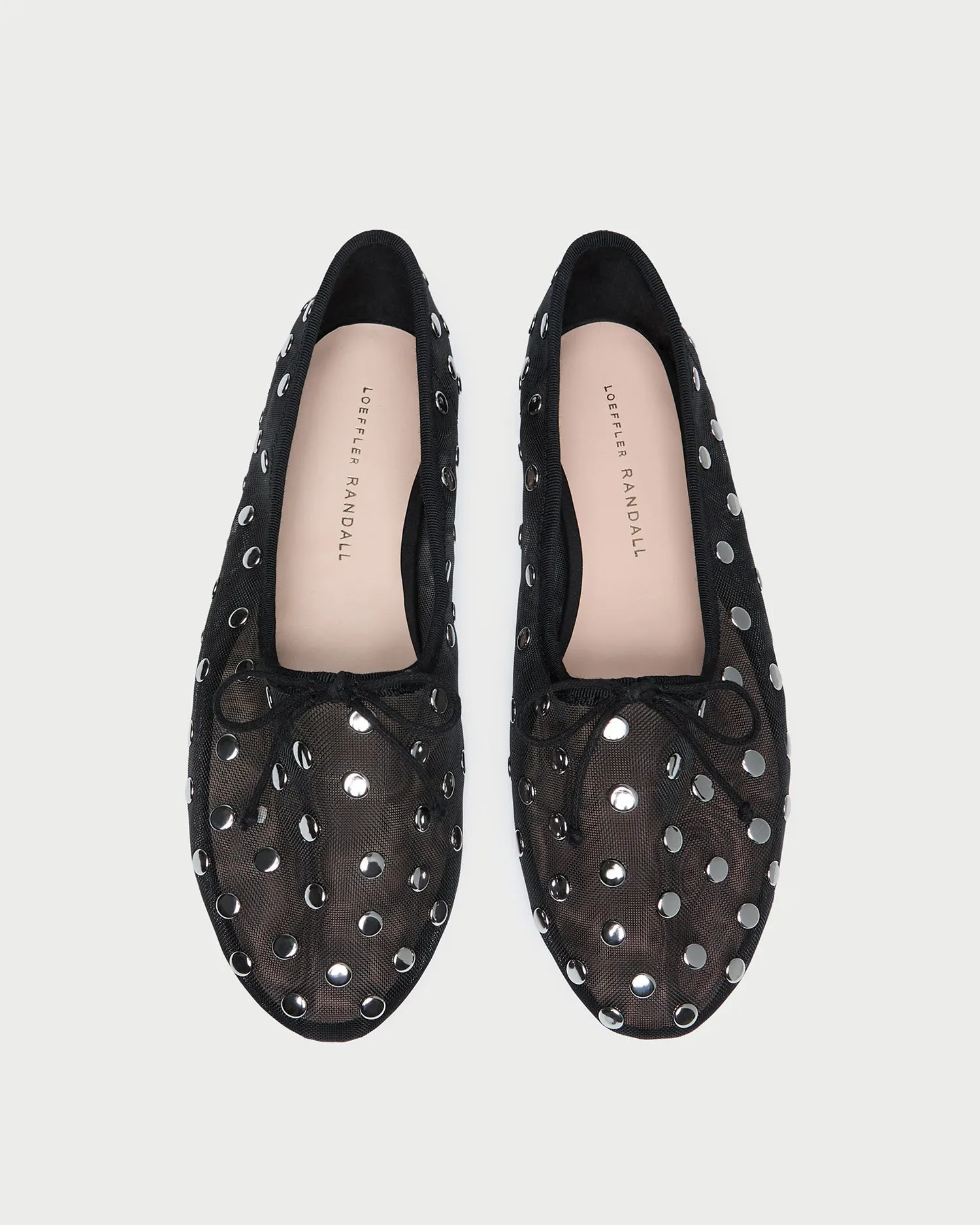 Landon Black/Silver Mesh Ballet Flat -LOEFFLER RANDALL